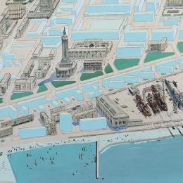Plan représentant les îlots de la reconstruction du Havre