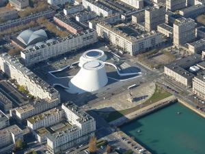 Espace Niemeyer vu du ciel, Le Havre