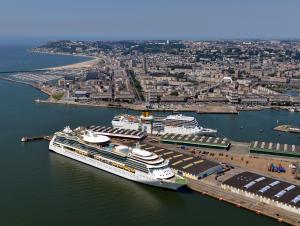 Entrée du port et boulevard François 1er, Le Havre