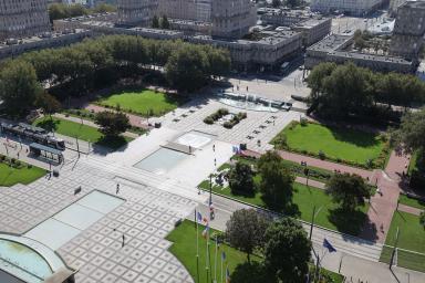 Vue sur la place de l'Hôtel de ville depuis la tour, Le Havre