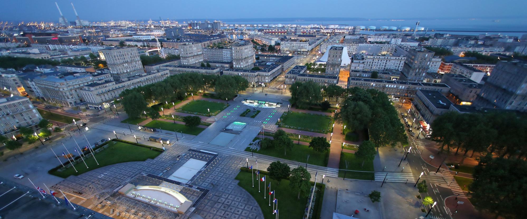 Vue depuis la tour de l'Hôtel de ville, Le Havre