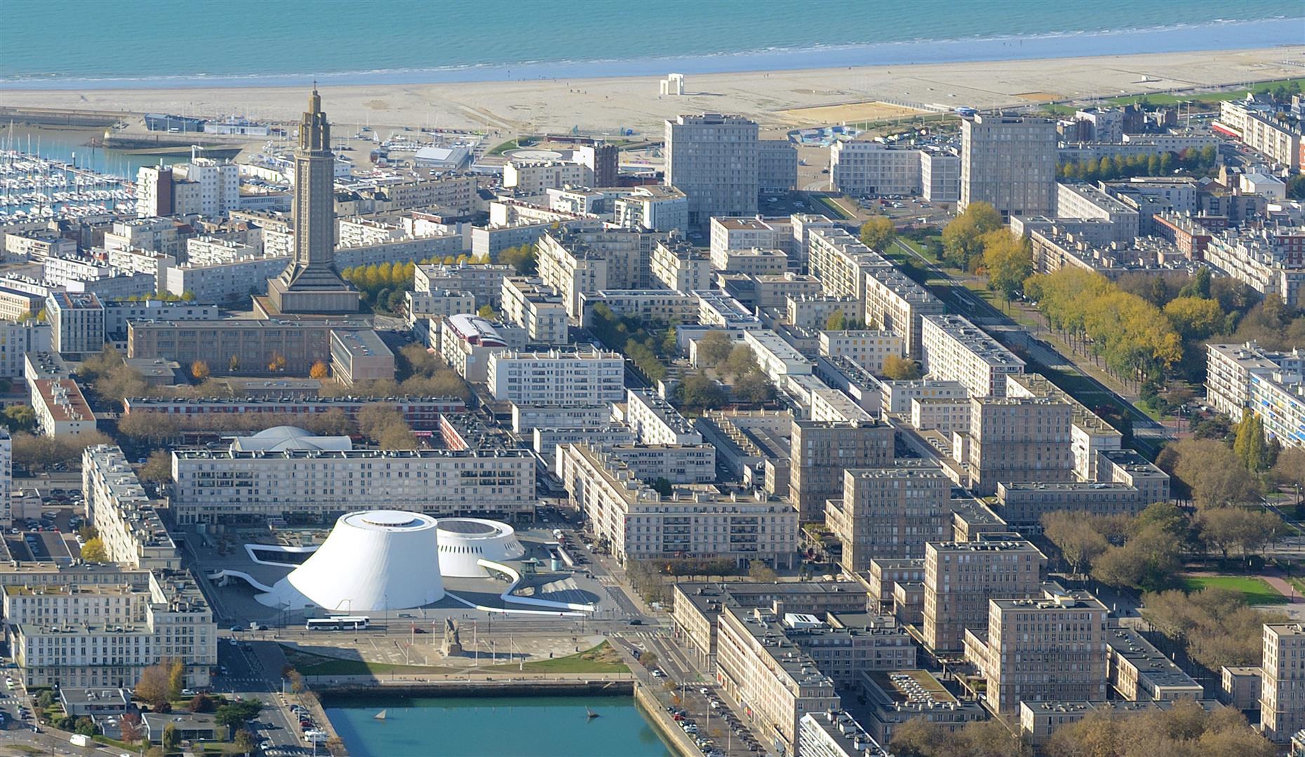 Vue aérienne Le havre