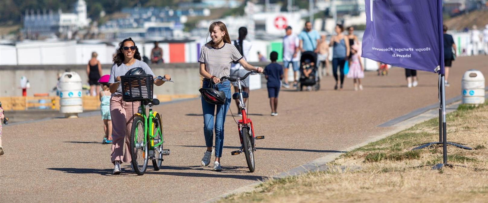 Plage, vélo,  Le Havre