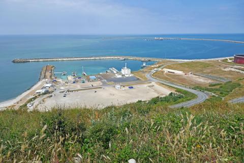 Terminal pétrolier d’Antifer vue mer